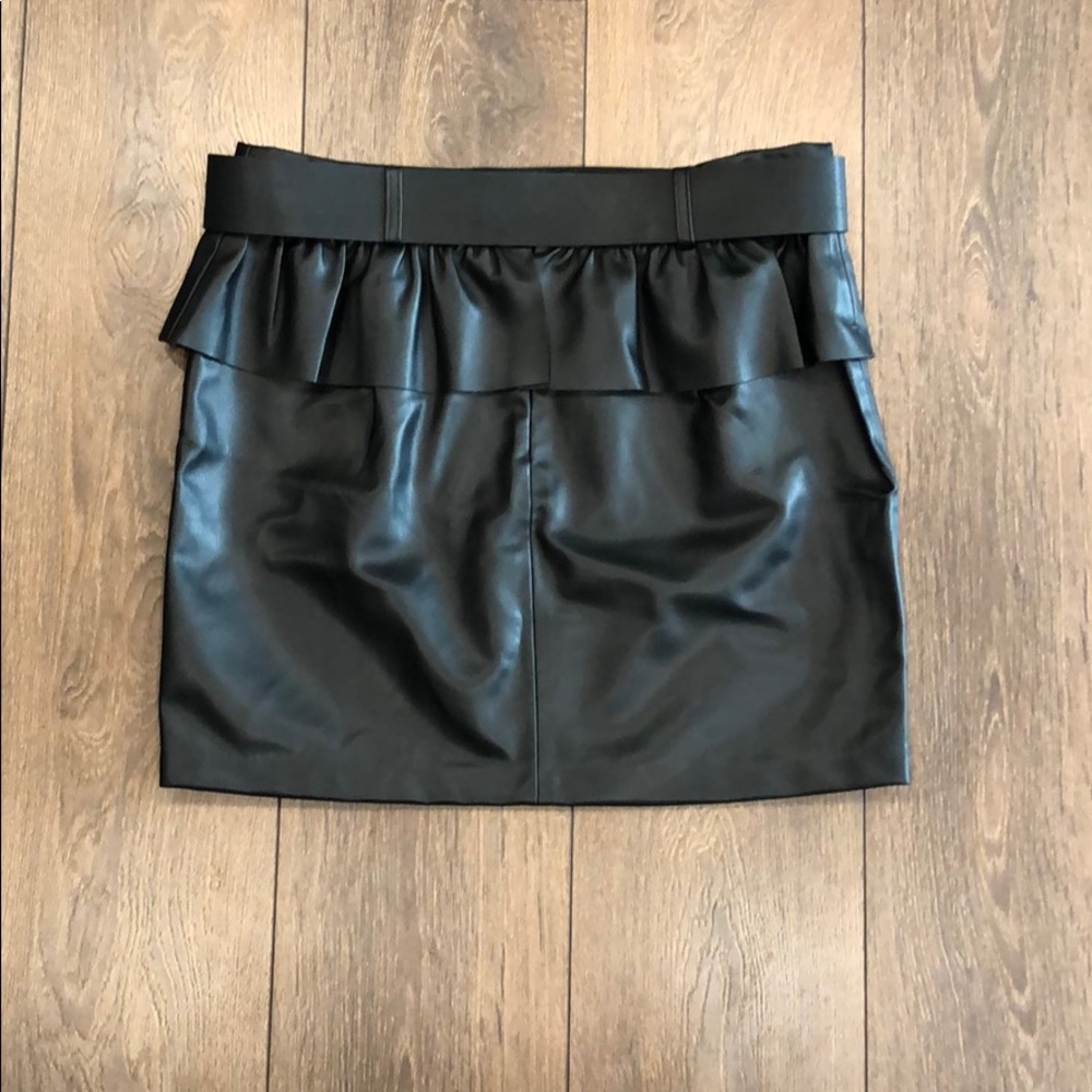 NWT Zara Belted Faux Leather Skirt Size L - Picture 10 of 13
